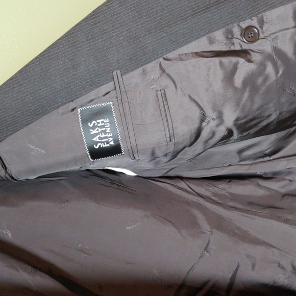 Valentino 100% Pure Virgin Wool Double Breasted Pinstriped Suit Jacket - Picture 7 of 8